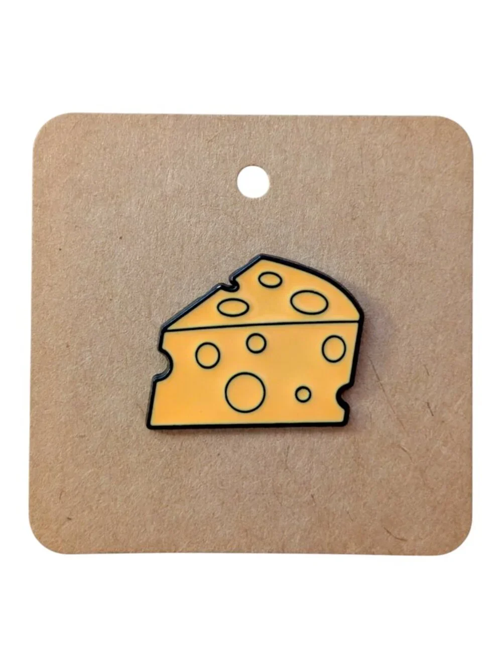 Food Enamel Tiny Pin: Swiss Cheese Wedge